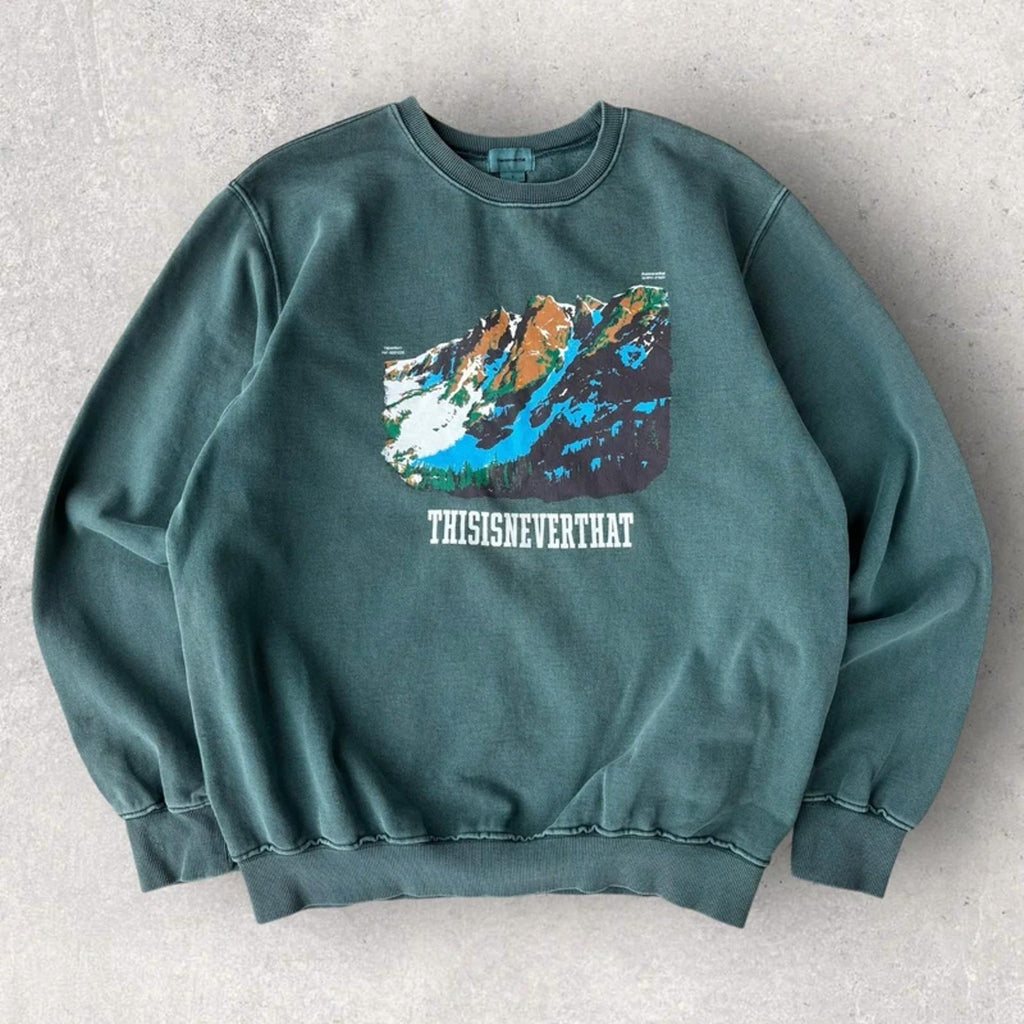 This Is Never That Mountain Sweatshirt Green M