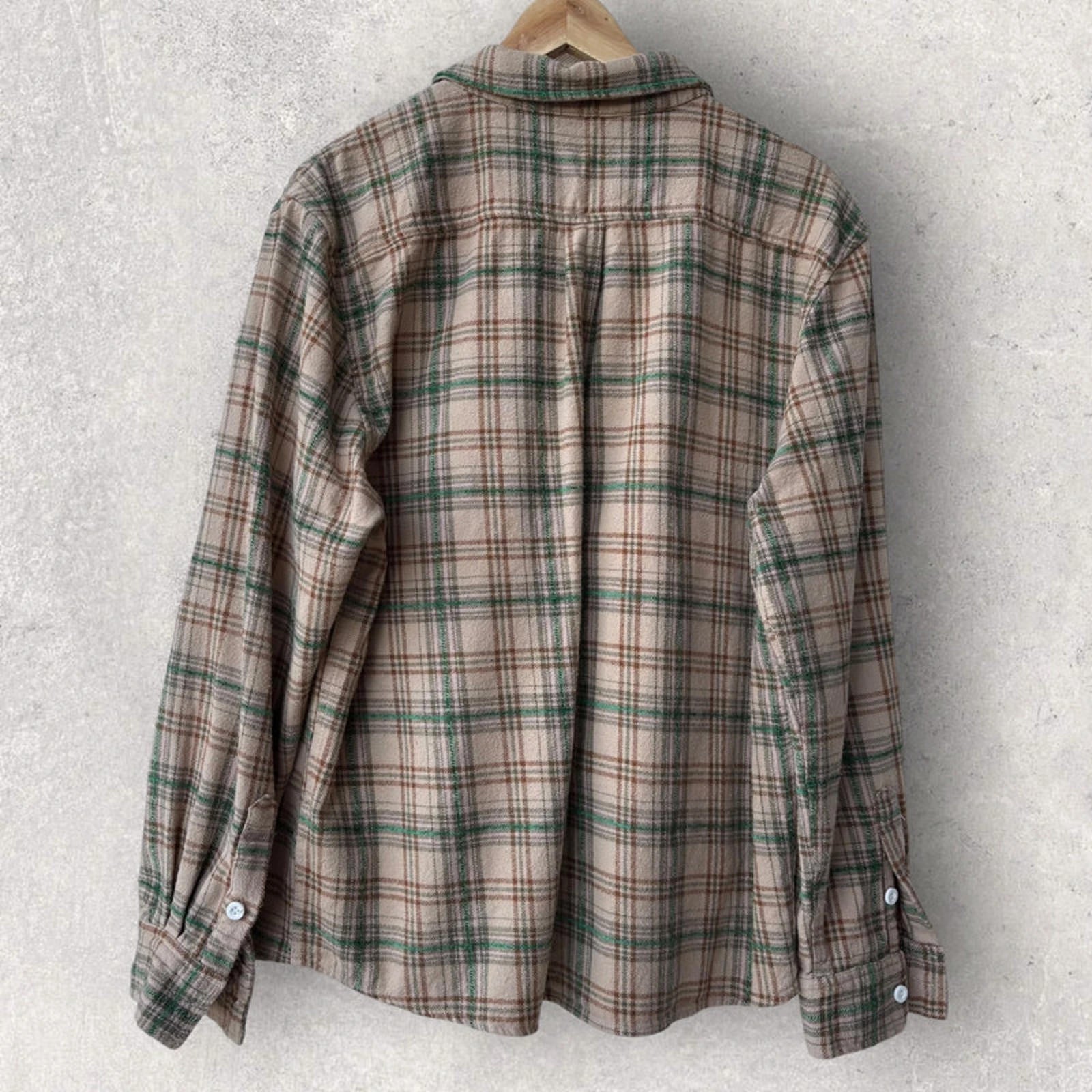 Butter Goods Rodent Flannel Shirt Beige Size S