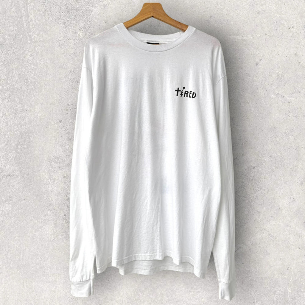 Tired By Parra Jolt L/S T Shirt White Size L
