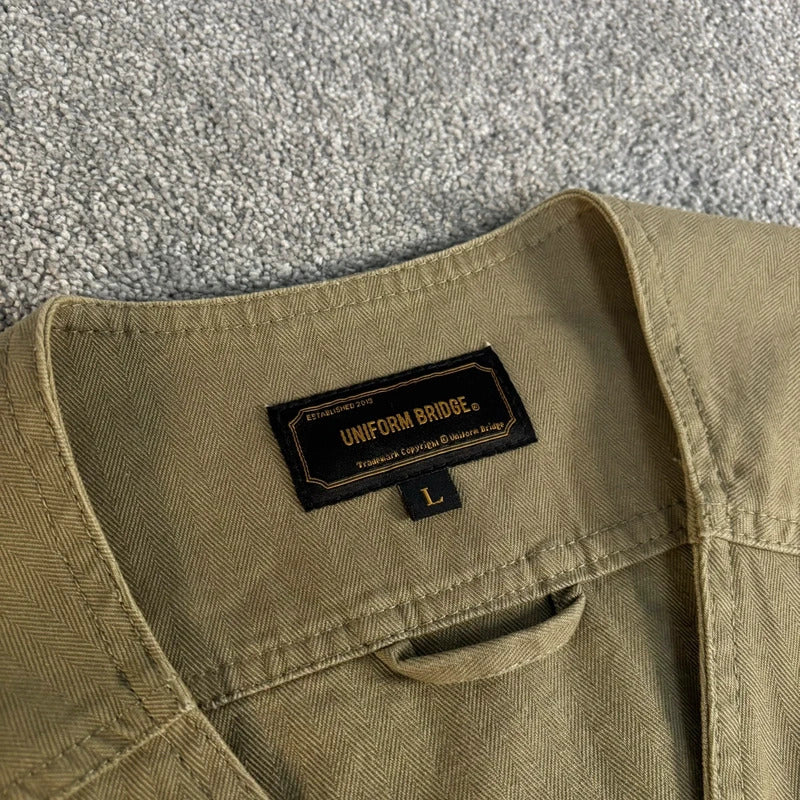 Uniform Bridge Herringbone Work Liner Khaki L