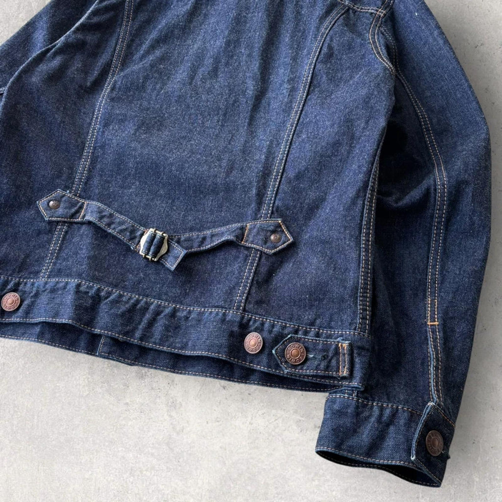 Edwin Japan XU Cropped Denim Jacket Indigo Womens L Japan Import