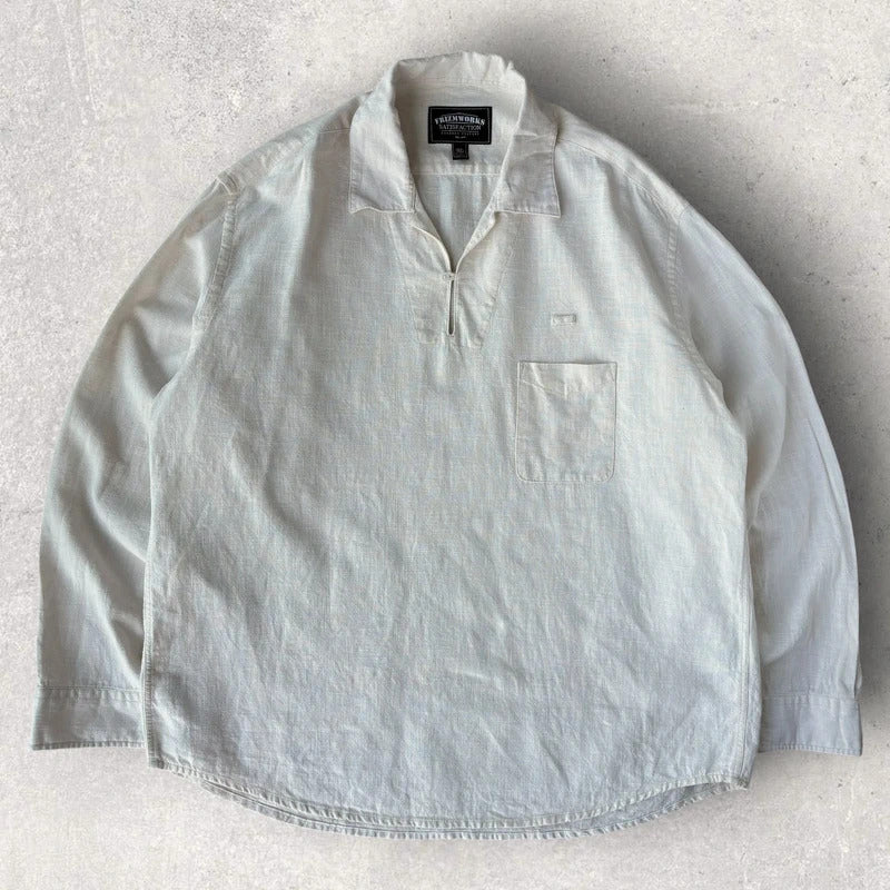 Frizmworks Linen Pullover Shirt Oatmeal XL