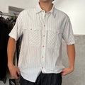 Uniform Bridge Contrast Stripe SS Shirt White M