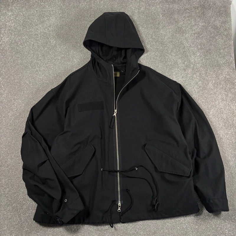 Uniform Bridge Hooded Wide Field Jacket Black L