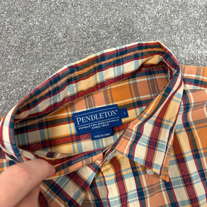 Pendleton Check Shirt Orange L