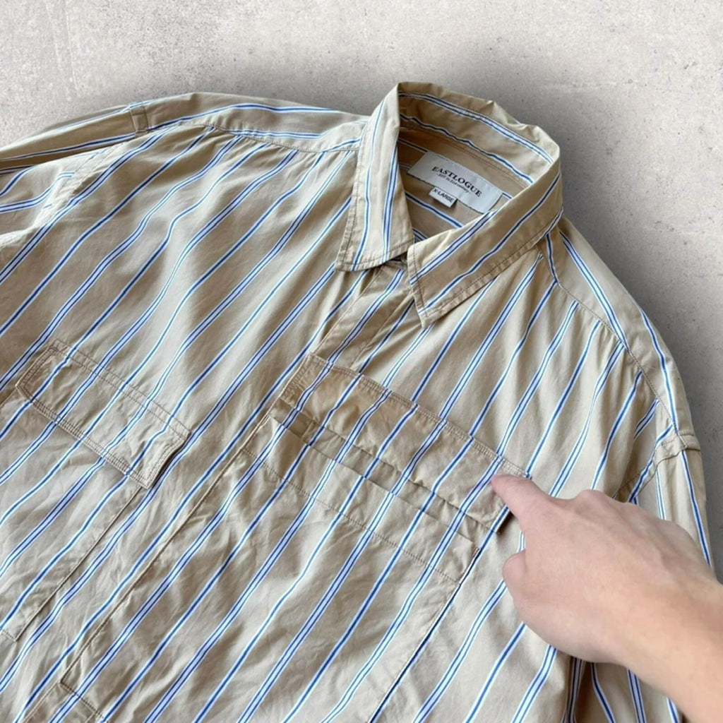 Eastlogue Asymmetric Utility Shirt Beige XL