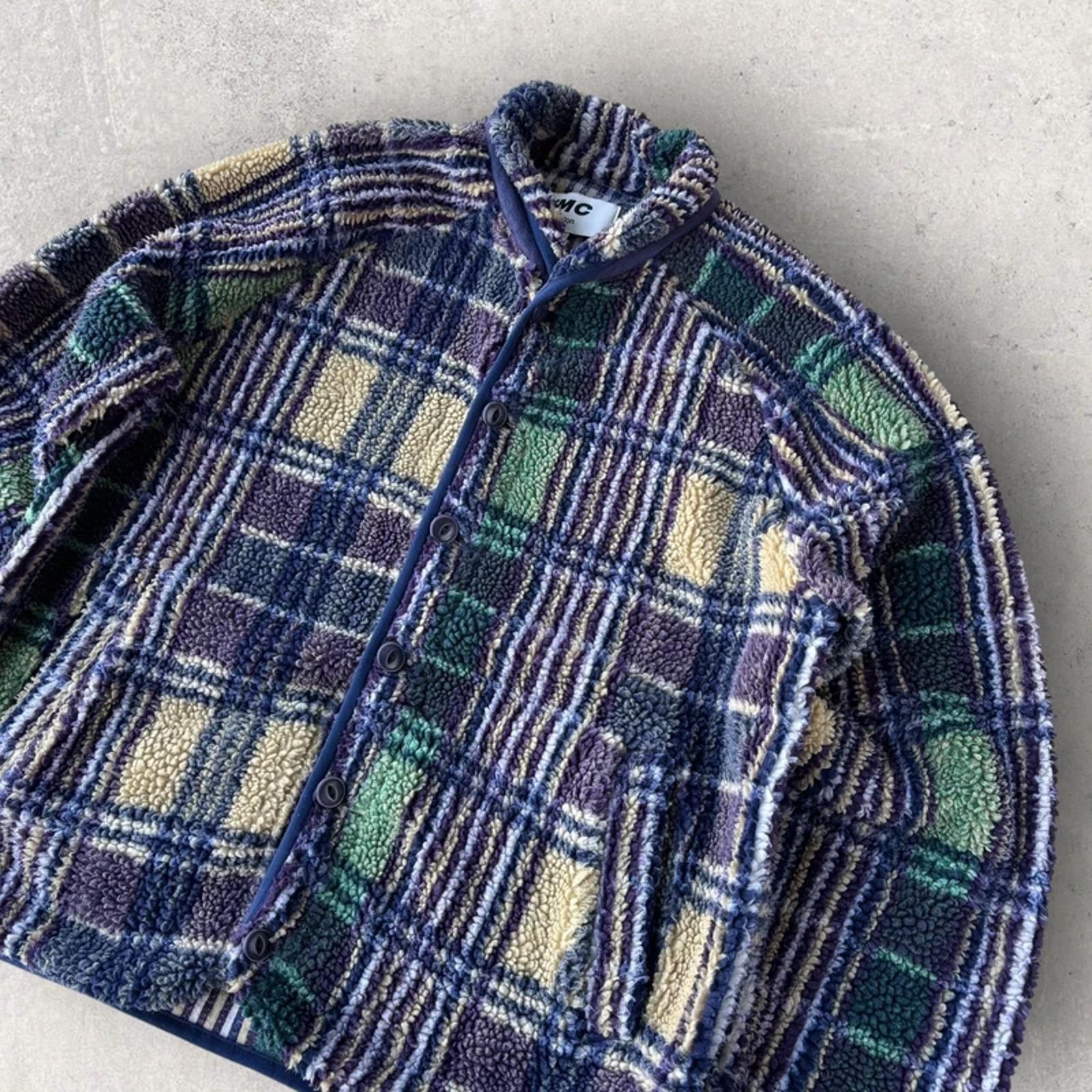 YMC Beach Check Fleece Jumper L