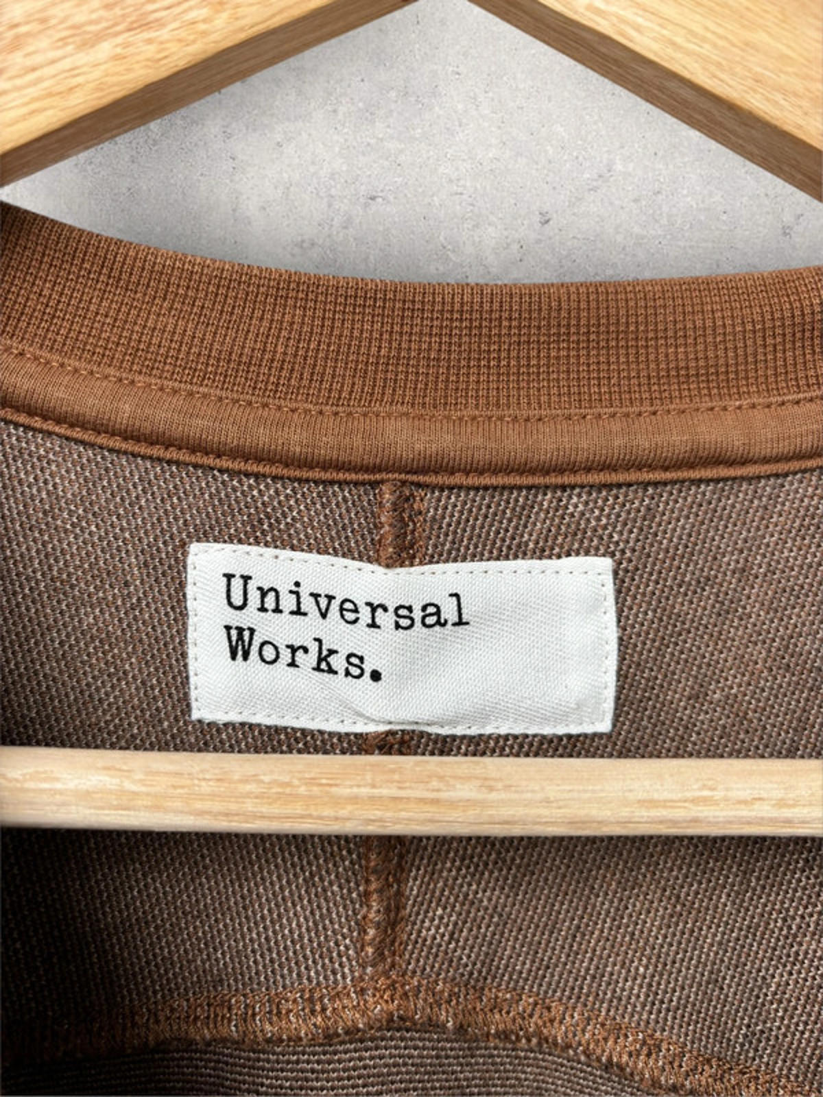 Universal Works Classic Hiker Jacquard Sweatshirt Brown Size L