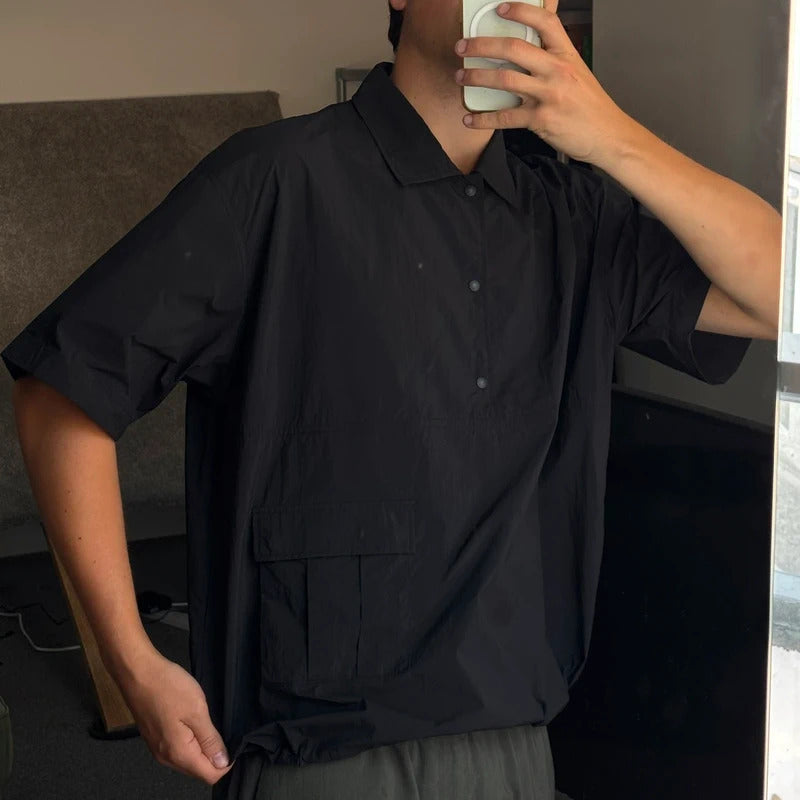 Uniform Bridge Nylon Pullover T Shirt Black L