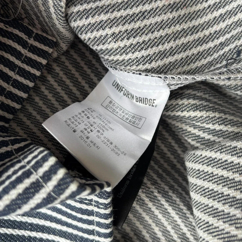 Uniform Bridge Hickory Stripe Chore Jacket Blue L