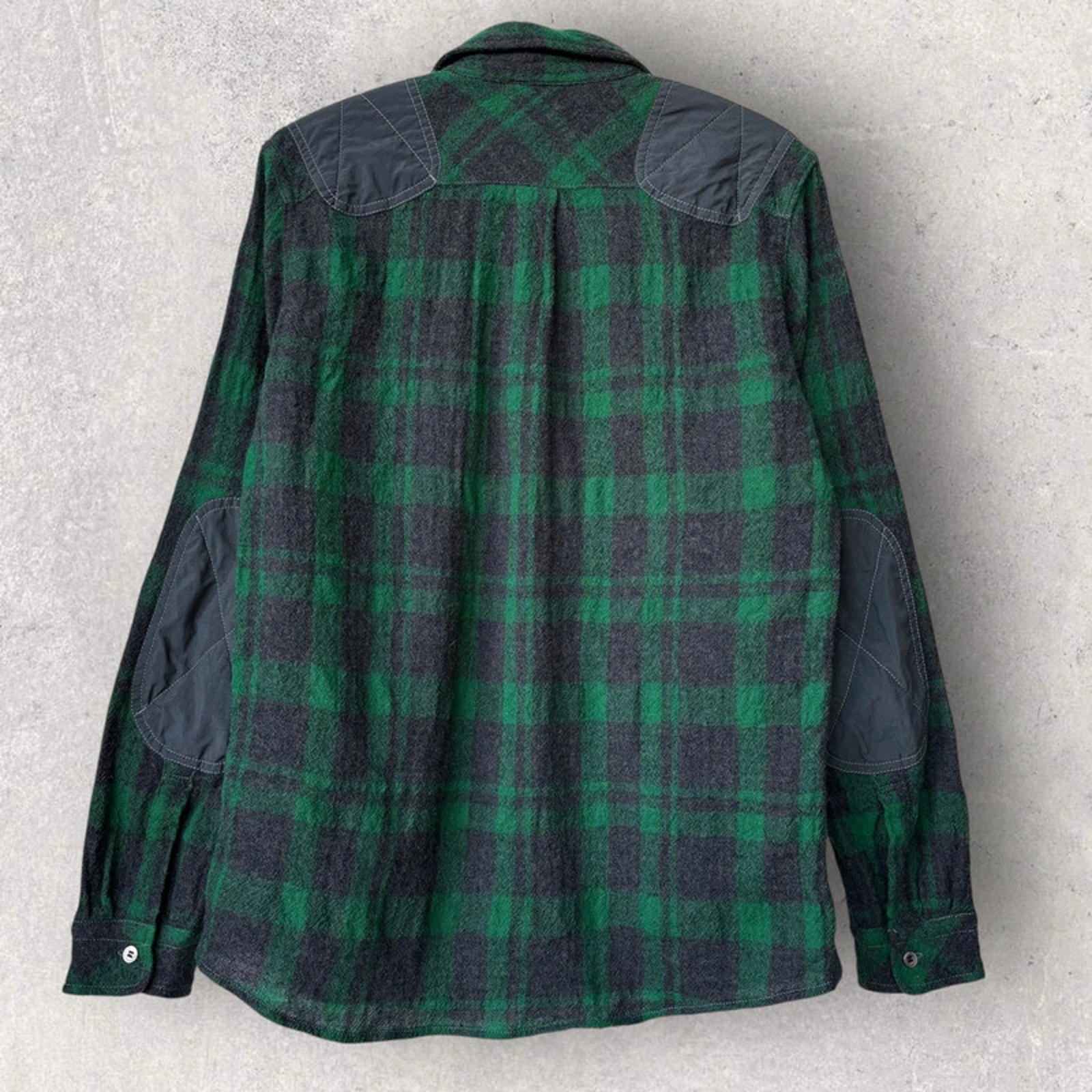 And Wander Check Technical Shirt Green Size S Japan Import