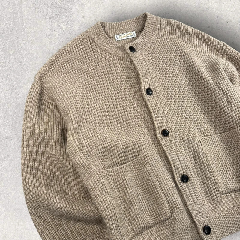 Frizmworks Heavy Wool Cardigan Oatmeal M
