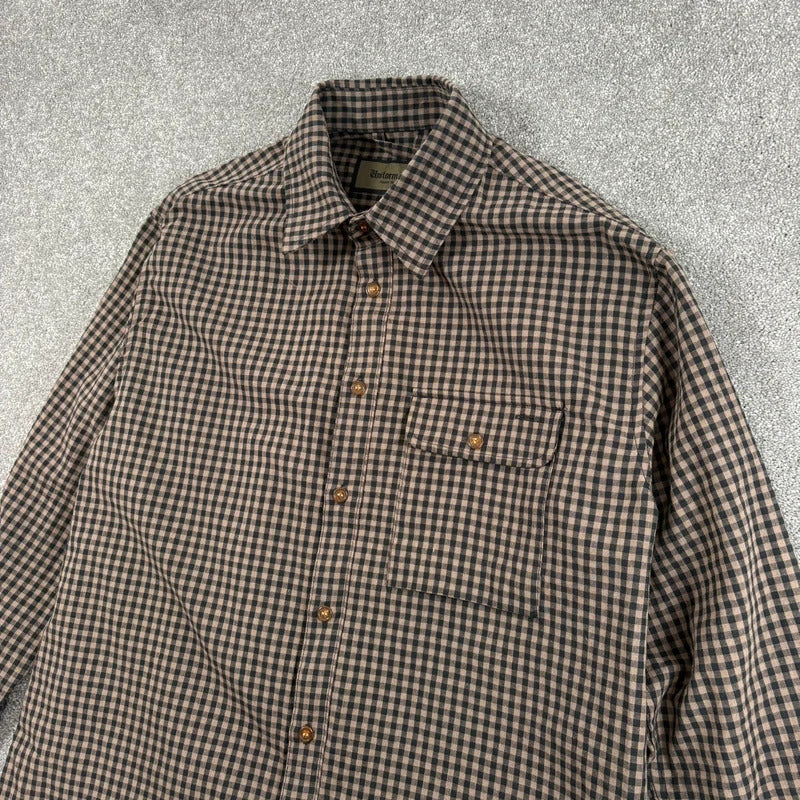 Uniform Bridge Check Shirt Brown S