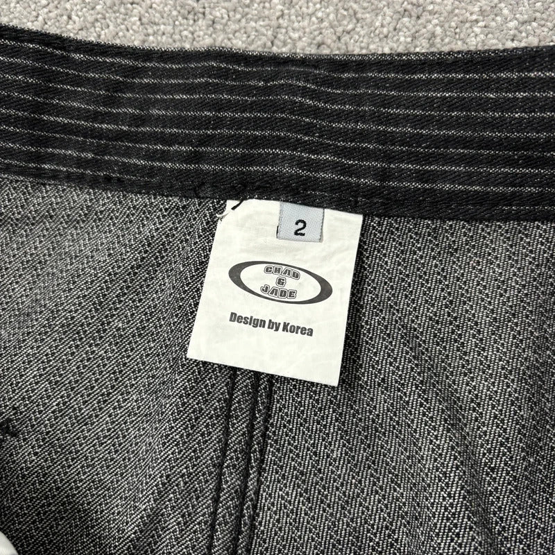 Korean Ultra Baggy Pinstripe Shorts XL
