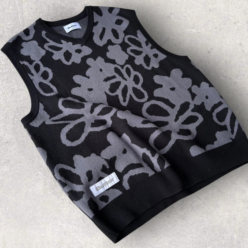 Butter Goods Flower Vest Black L