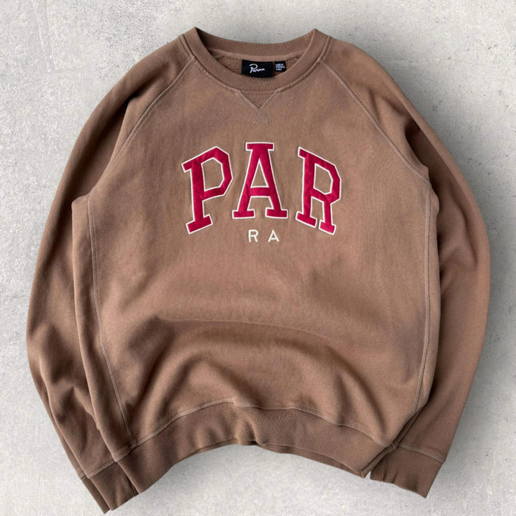 Parra Educational Crewneck Sweater Brown Size M
