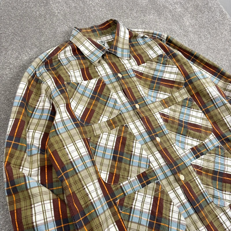 South2 West8 6 Pocket Flannel Shirt Green M