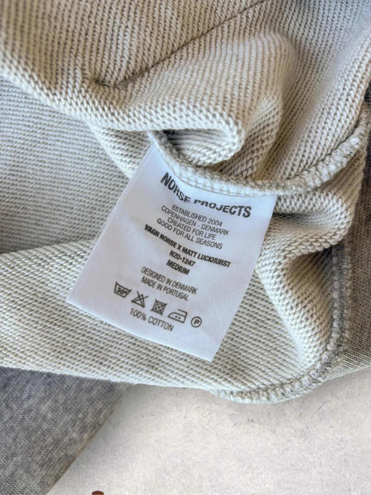 Norse Projects x Matt Luckhurst Limited Hoodie Grey Size S