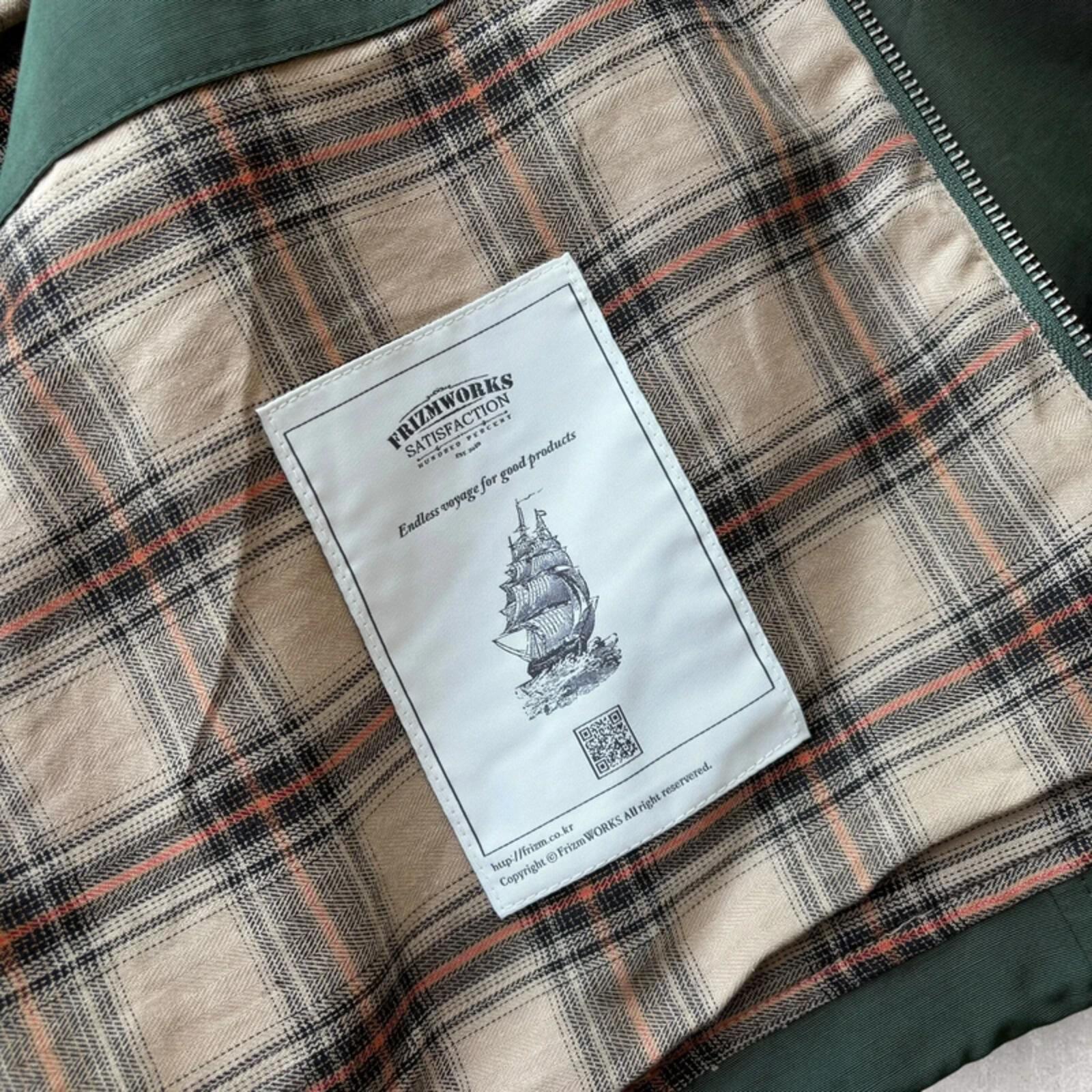 Frizmworks Check Lined Harrington Forest Green XL