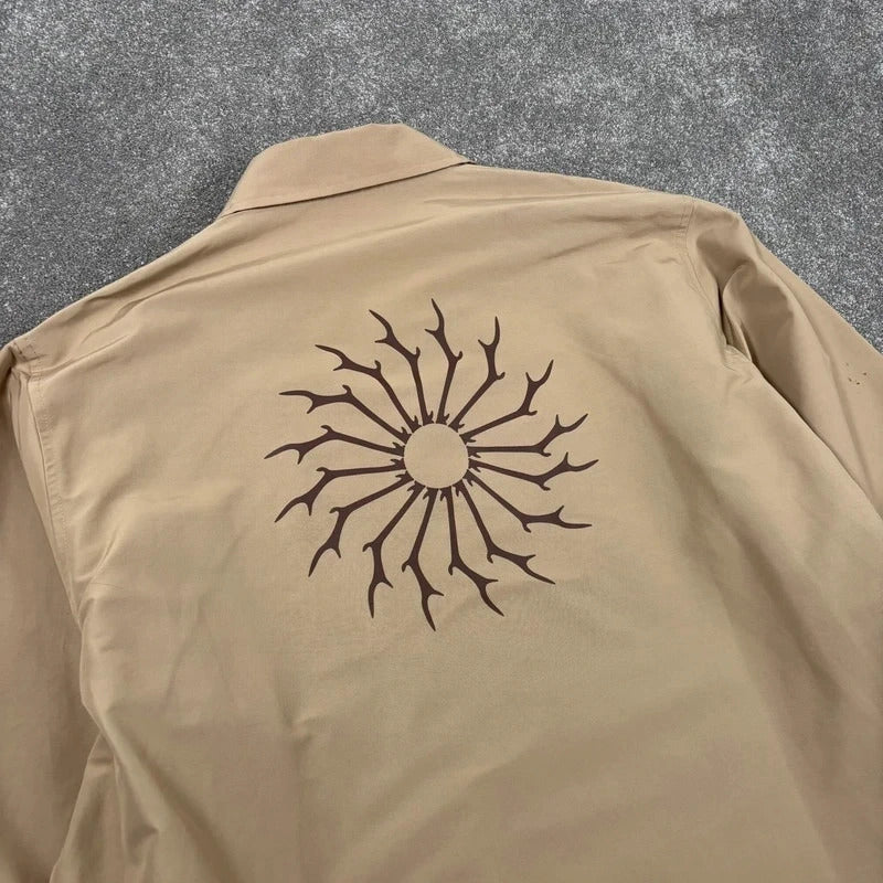 South2 West8 Logo Coach Jacket Beige XL