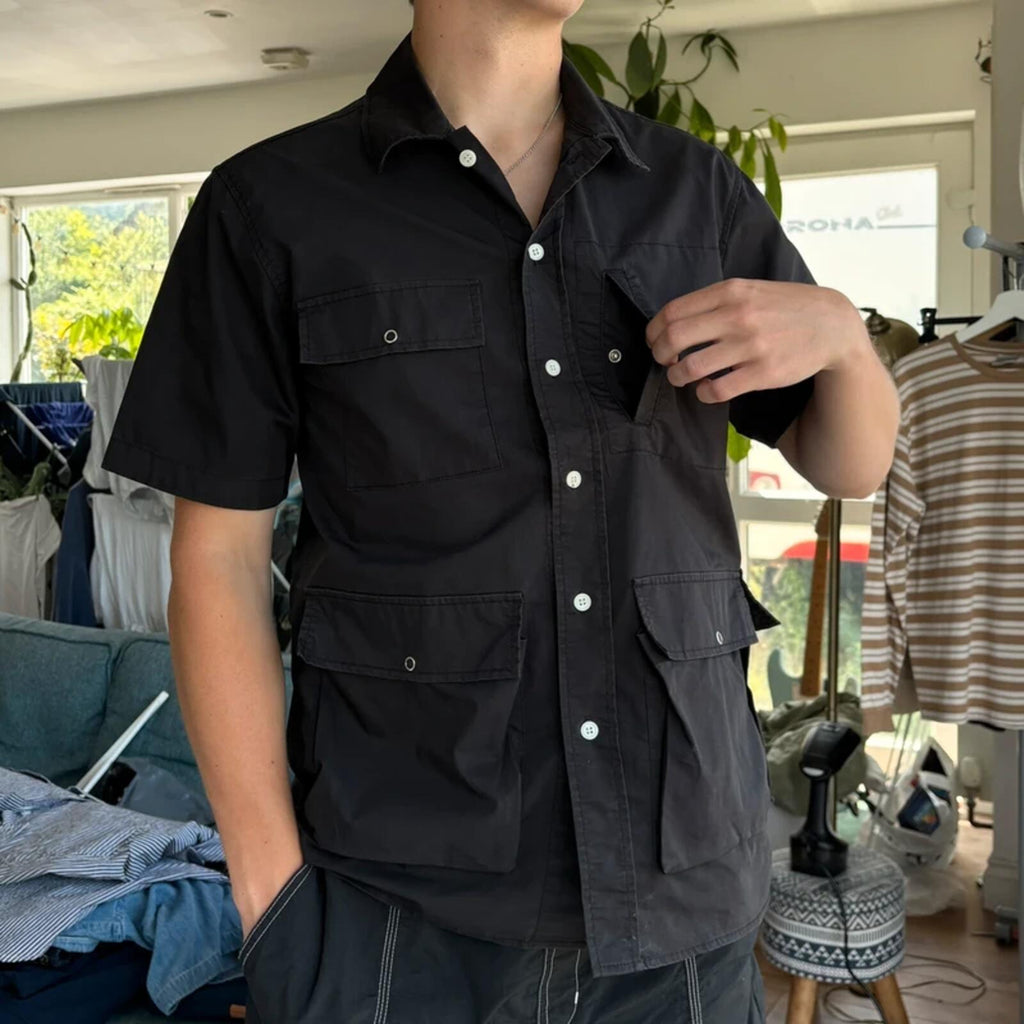 Uniform Bridge Bermuda Fishing Shirt Black L
