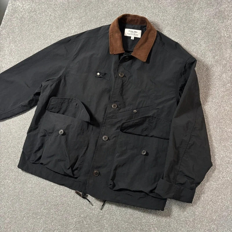 Uniform Bridge Cropped Button Jacket Black L