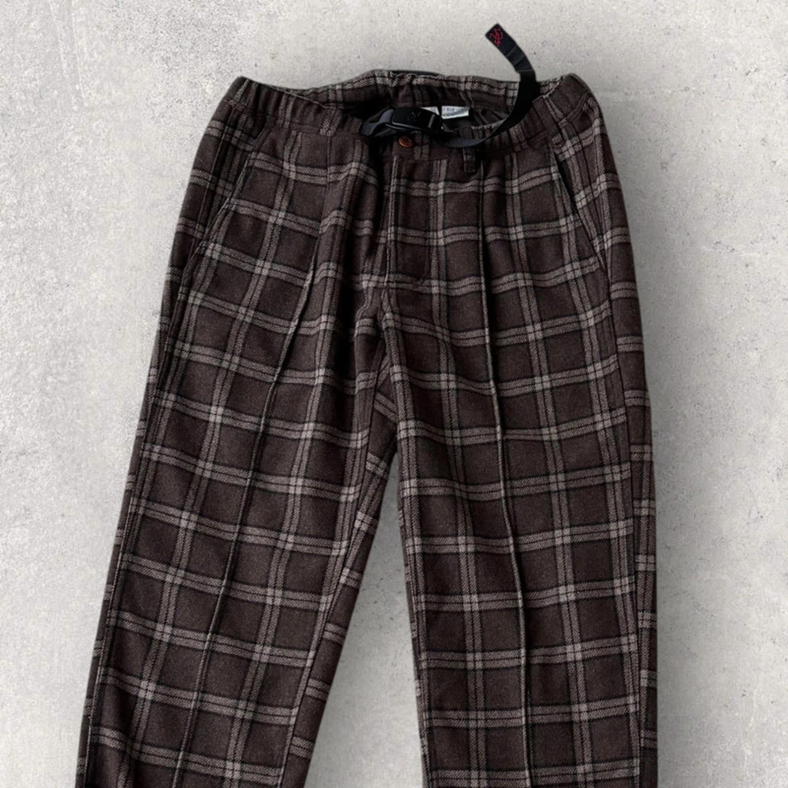 Gramicci Check Brown Trousers Japan import S