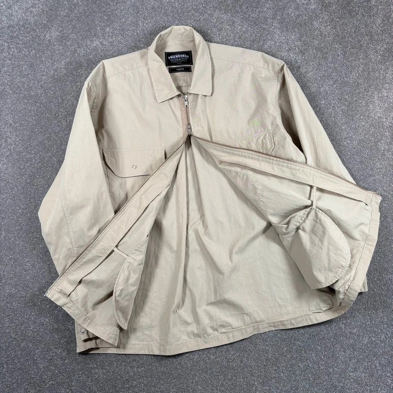 Frizmworks Full Zip Overshirt Beige M