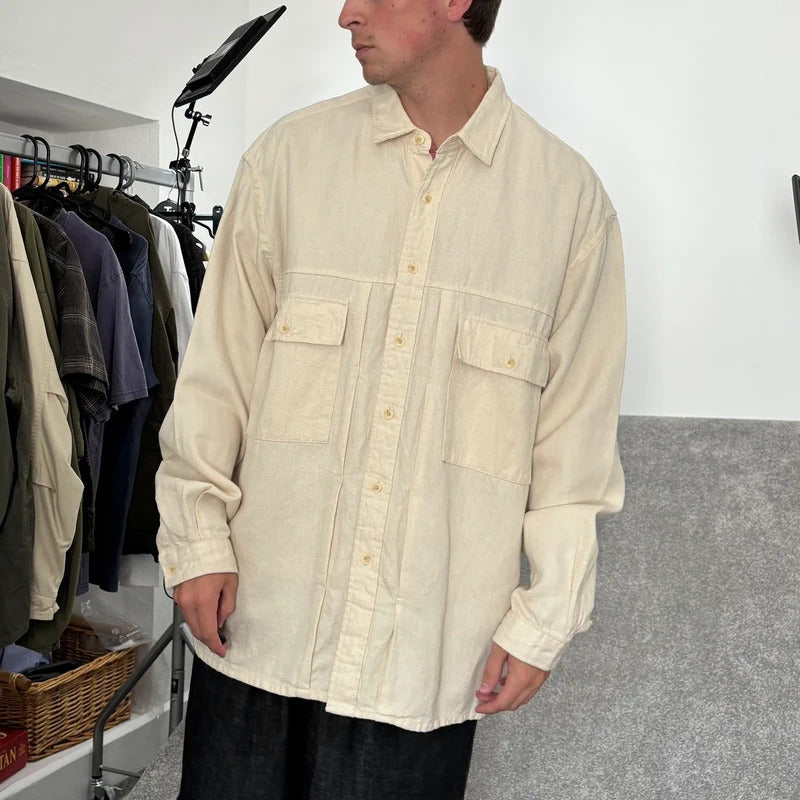 Frizmworks Linen Trucker Shirt Natural XL