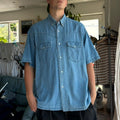 Frizmworks Western Denim Half Shirt Light Blue L
