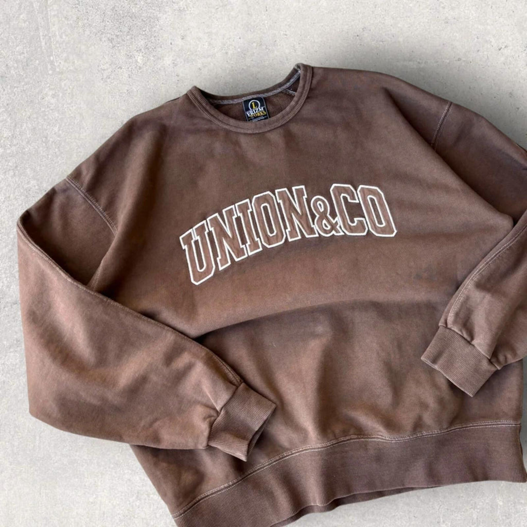 Frizmworks Graphic Boxy Sweatshirt Brown L