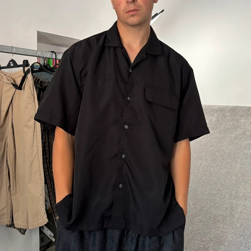 Frizmworks Open Collar Pocket Shirt Black L