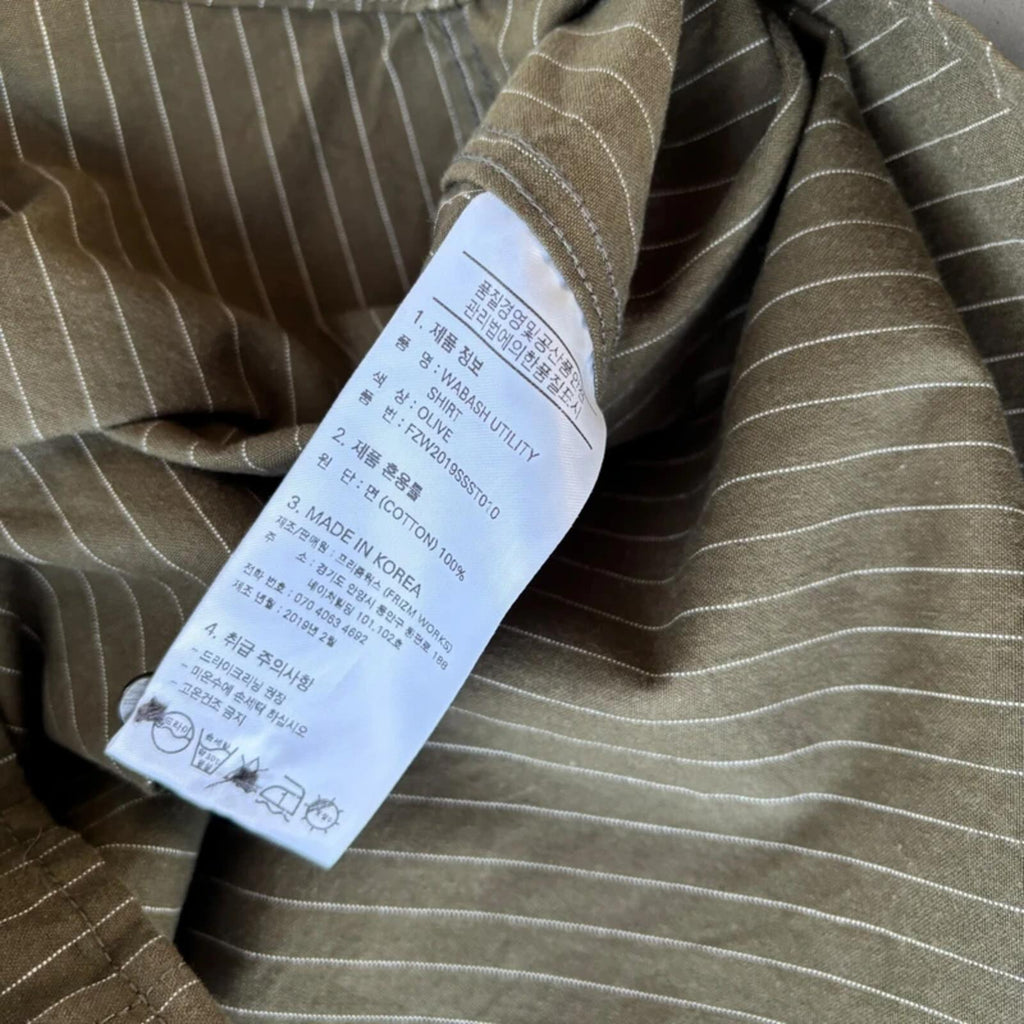 Frizmworks Wabash Stripe Utility Shirt Olive L