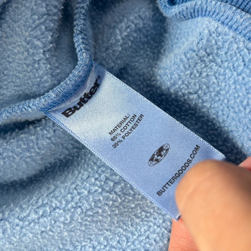 Butter Goods Spellout Zip Hoodie Blue L