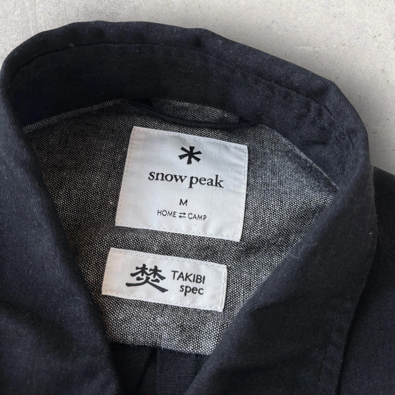 Snow Peak Takibi Spec Utility Overshirt Black M