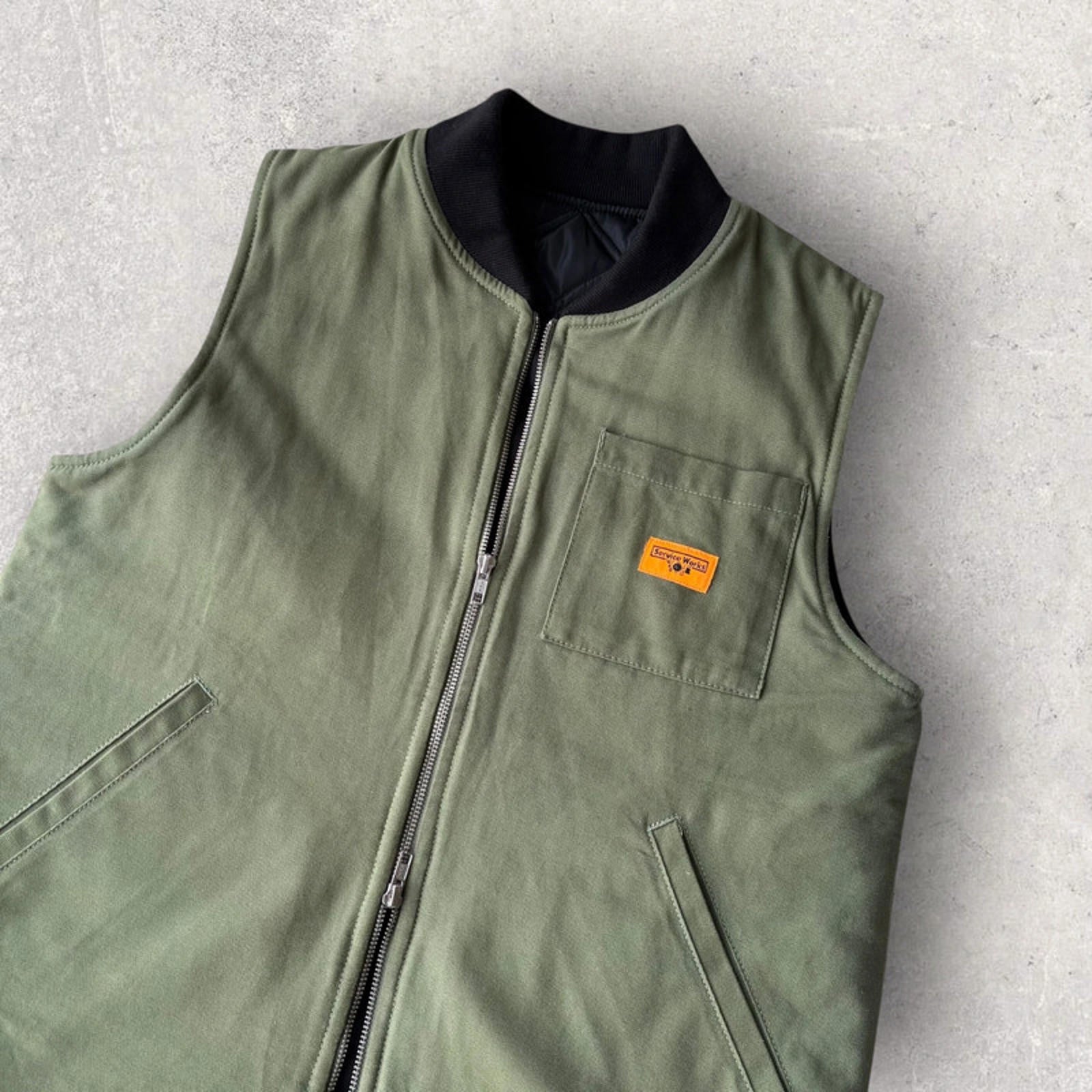 Service Works Padded Work Vest Olive Size S