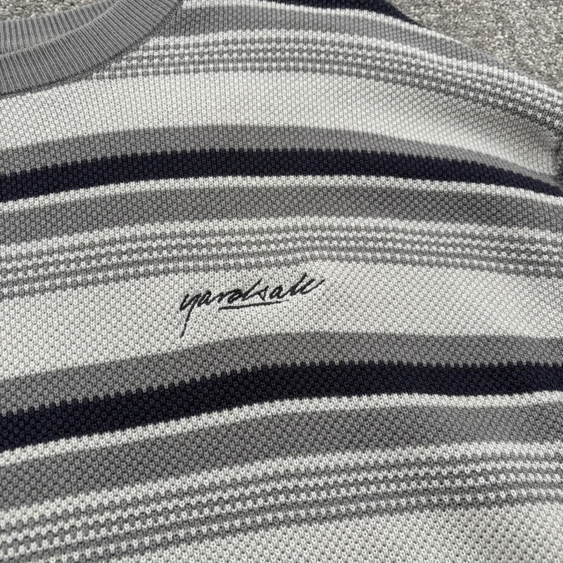 Yardsale Stripe Crewneck Jumper White Black L