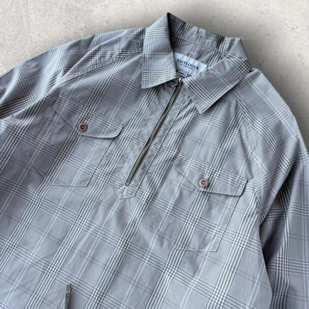 Eastlogue Check Zip Overshirt Grey S