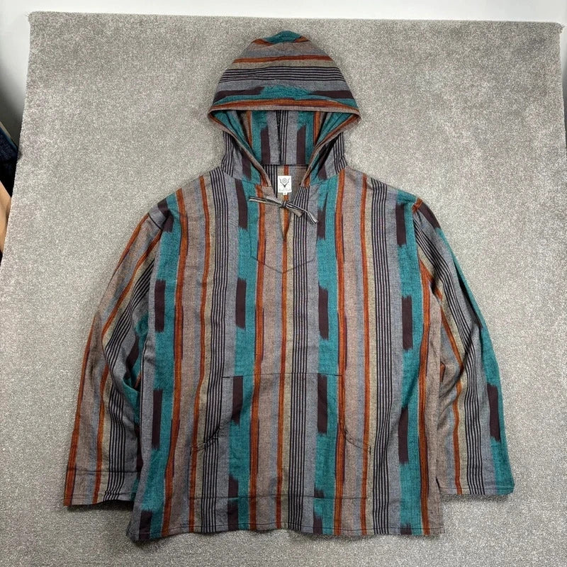 South2 West8 Mexican Pullover Hoodie Grey L