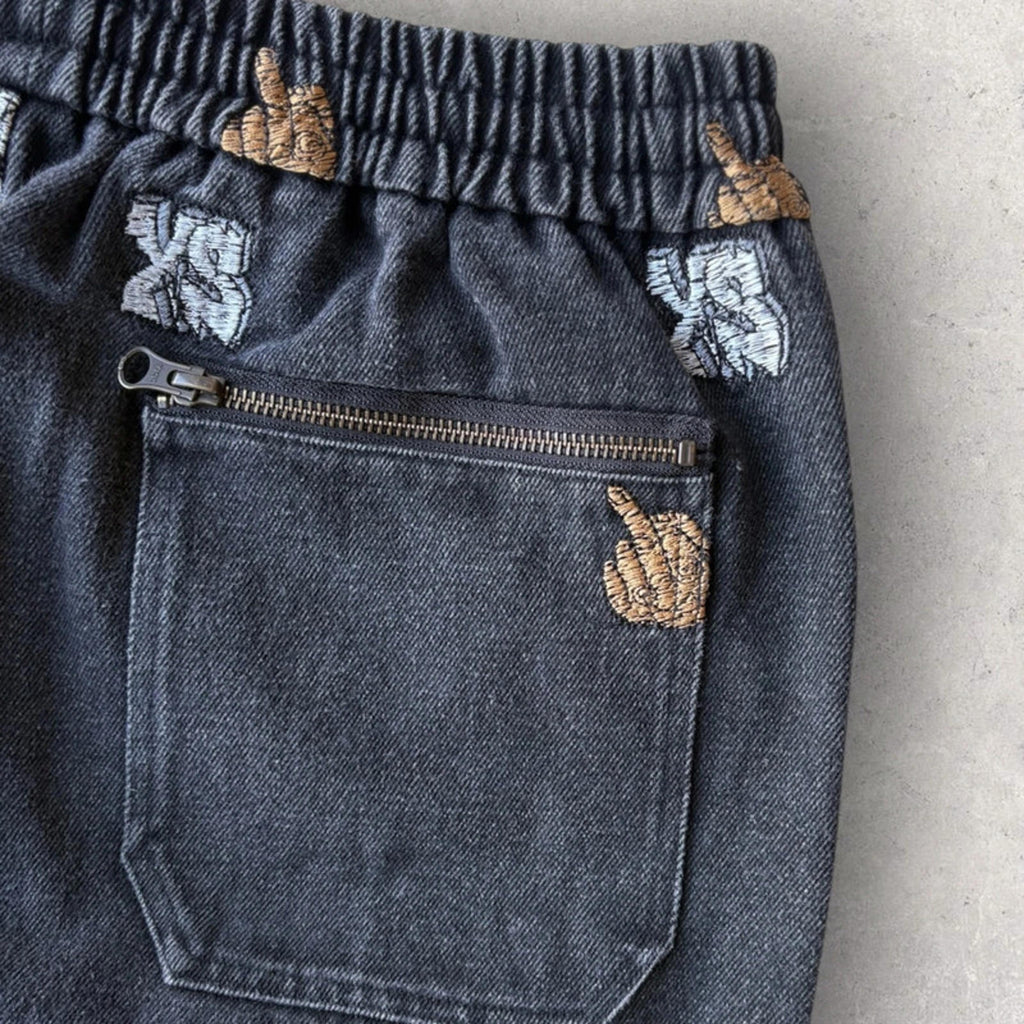 Yardsale Middle Finger Japan Exclusive Jeans Black Size M