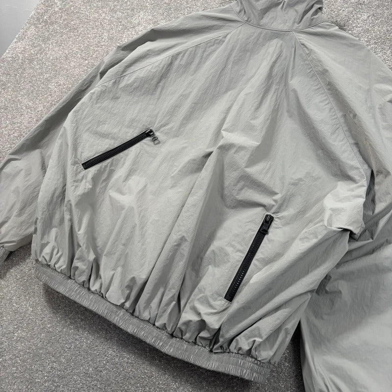 Uniform Bridge Cropped Boxy Windbreaker Grey M