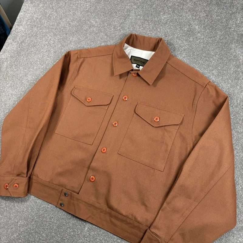 Uniform Bridge Cropped Utility Jacket Brown M