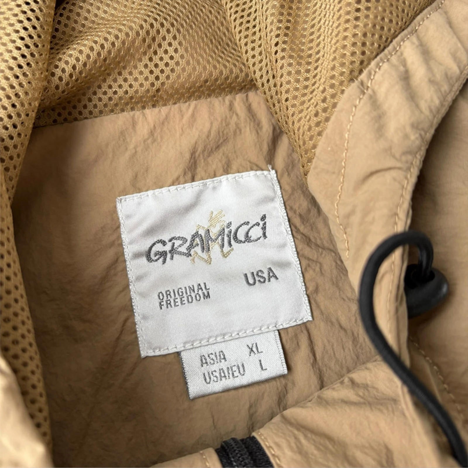 Gramicci Light Nylon Anorak Beige Size XL