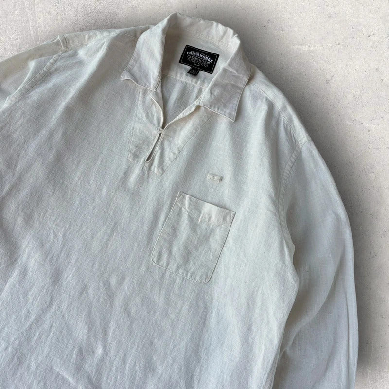Frizmworks Linen Pullover Shirt Oatmeal XL