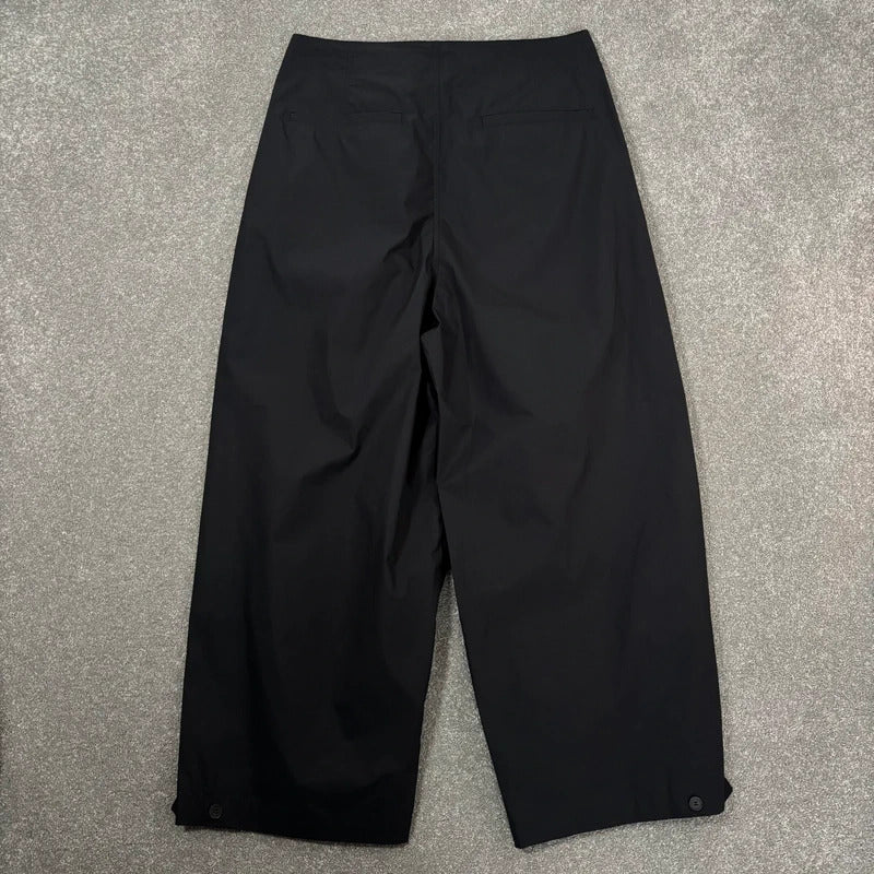 Uniform Bridge Nylon Pleated Wide Pant Black W29