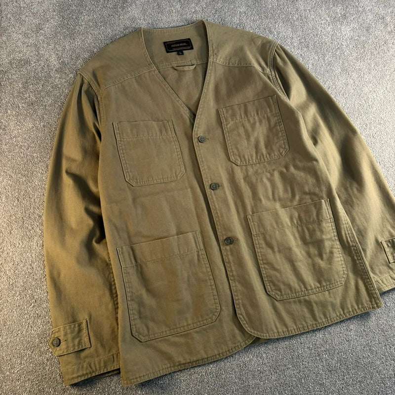 Uniform Bridge Herringbone Work Liner Khaki L