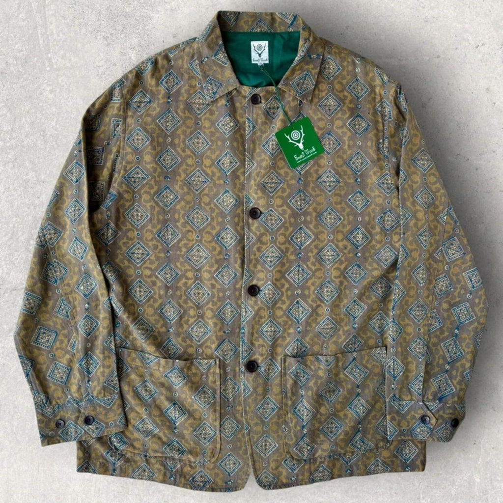 South2 West8 Paisley Utility Overshirt Grey M