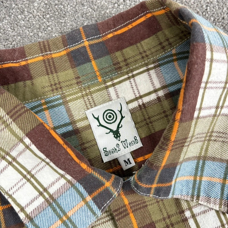 South2 West8 6 Pocket Flannel Shirt Green M