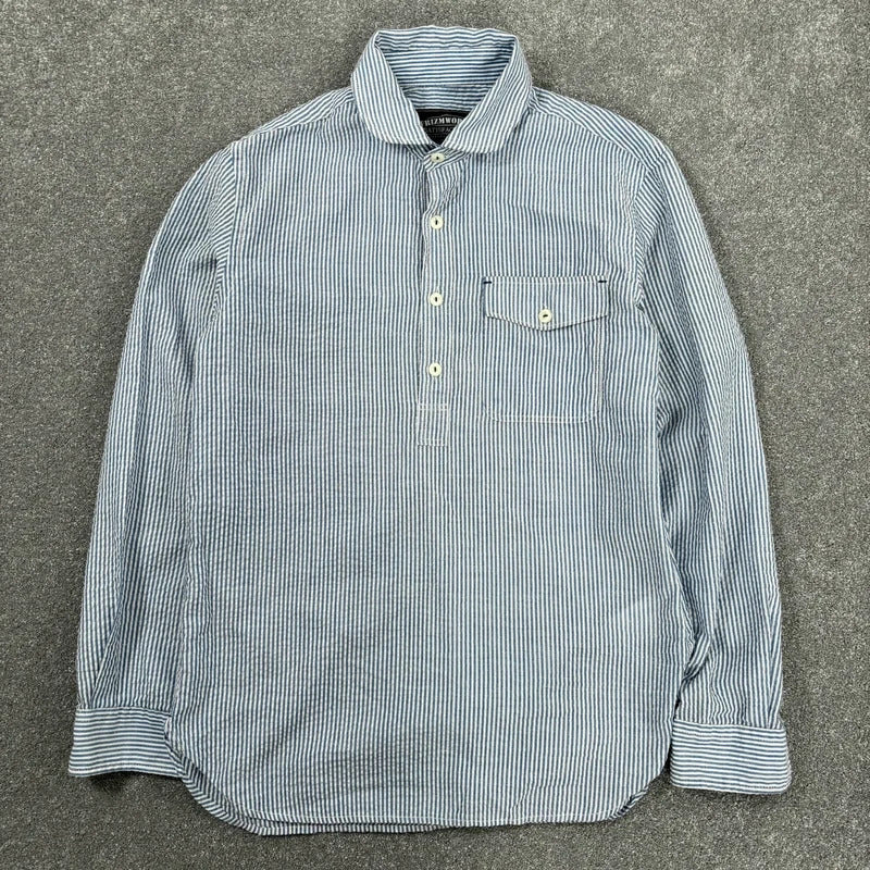 Frizmworks Seersucker Pullover Shirt Blue S