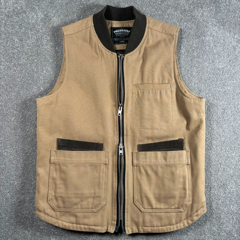 Frizmworks Utility Workwear Gilet Beige L